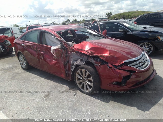 5NPEC4AC3DH528959 - 2013 HYUNDAI SONATA SE/LIMITED RED photo 1