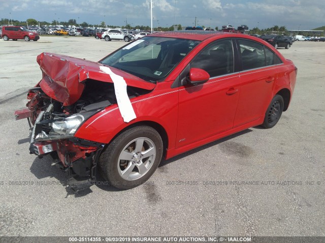 1G1PC5SB4F7164152 - 2015 CHEVROLET CRUZE RED photo 2