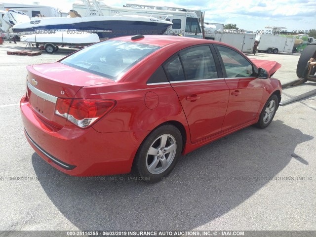 1G1PC5SB4F7164152 - 2015 CHEVROLET CRUZE RED photo 4