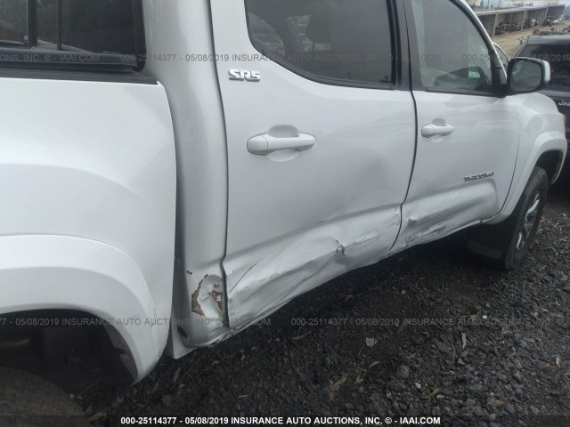 3TMAZ5CN3HM045540 - 2017 TOYOTA TACOMA DBL CAB/SR5/TRD SPORT/OR WHITE photo 6