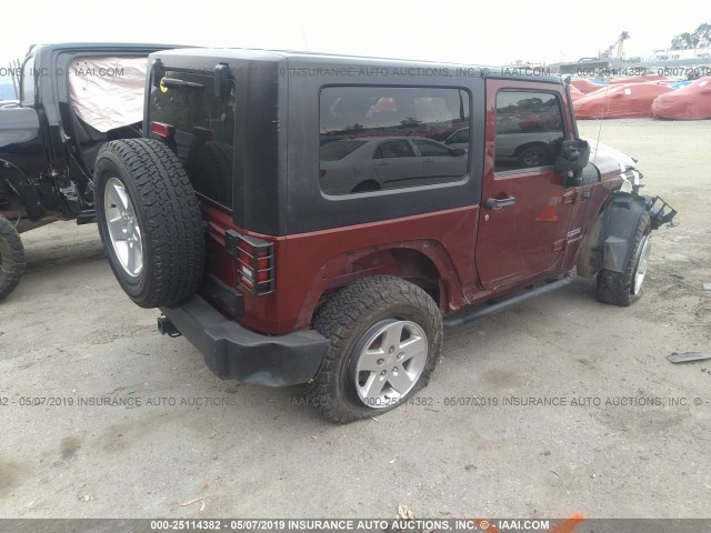 1J4AA2D13AL171612 - 2010 JEEP WRANGLER SPORT RED photo 4