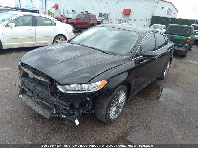 3FA6P0K93DR142226 - 2013 FORD FUSION TITANIUM BLACK photo 2