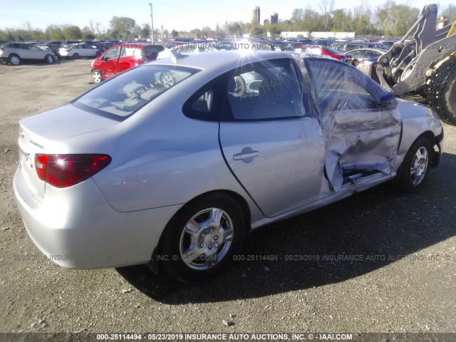 KMHDU4ADXAU904510 - 2010 HYUNDAI ELANTRA SILVER photo 4