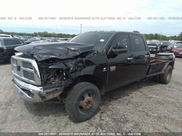 3C63DRHL6CG228239 - 2012 DODGE RAM 3500 SLT BLACK photo 2