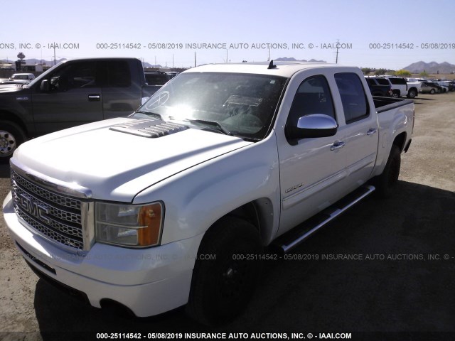 3GTP2XE24DG169354 - 2013 GMC SIERRA K1500 DENALI WHITE photo 2