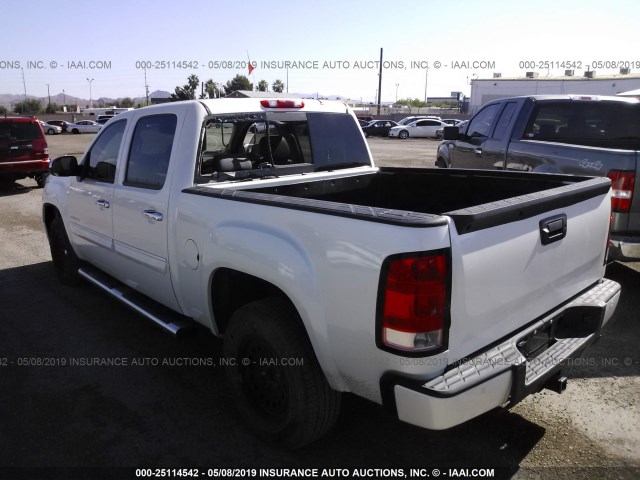 3GTP2XE24DG169354 - 2013 GMC SIERRA K1500 DENALI WHITE photo 3