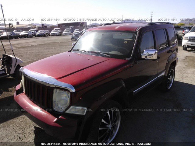1J8GP28K38W134188 - 2008 JEEP LIBERTY SPORT 红色 照片 2