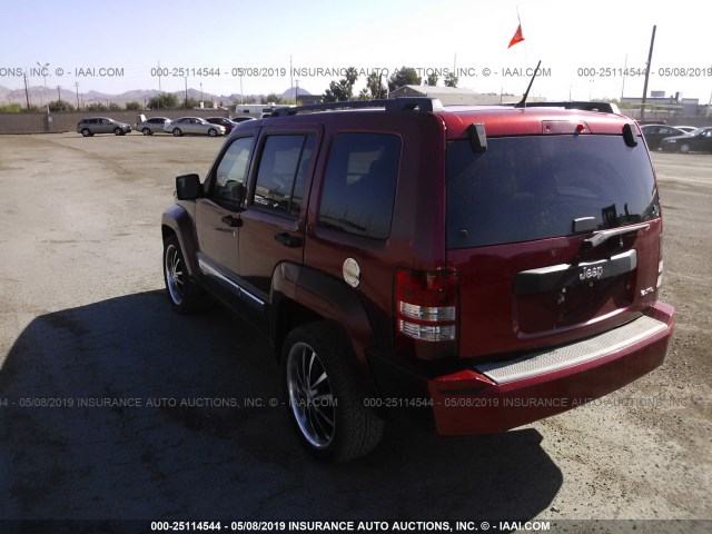 1J8GP28K38W134188 - 2008 JEEP LIBERTY SPORT 红色 照片 3