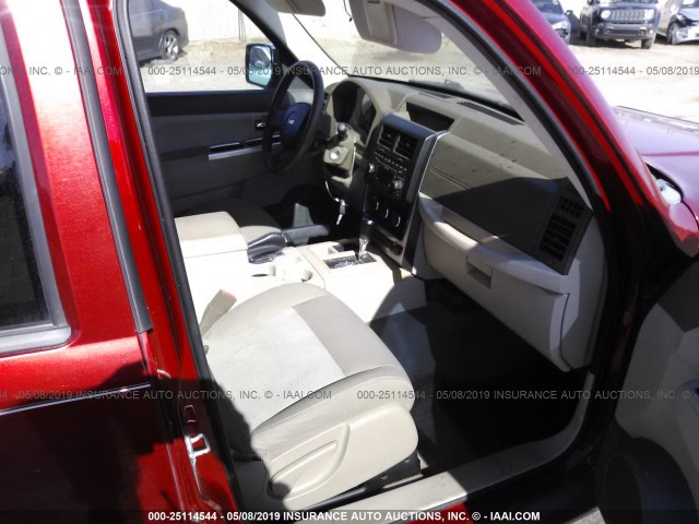 1J8GP28K38W134188 - 2008 JEEP LIBERTY SPORT 红色 照片 5