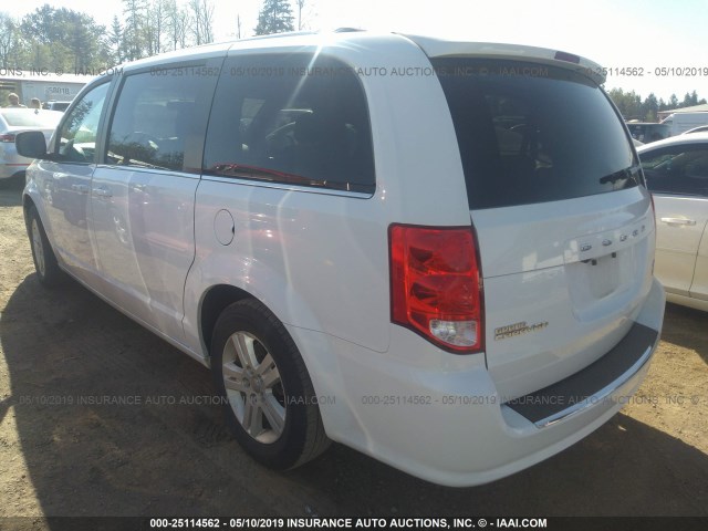 2C4RDGCG5JR250032 - 2018 DODGE GRAND CARAVAN SXT WHITE photo 3