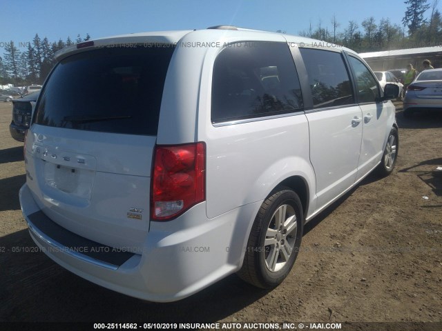 2C4RDGCG5JR250032 - 2018 DODGE GRAND CARAVAN SXT WHITE photo 4