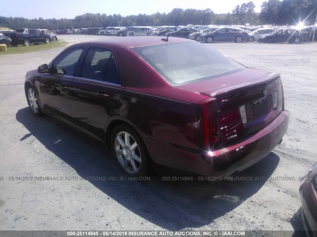1G6DC67A350152150 - 2005 CADILLAC STS RED photo 3