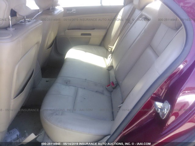 1G6DC67A350152150 - 2005 CADILLAC STS RED photo 8