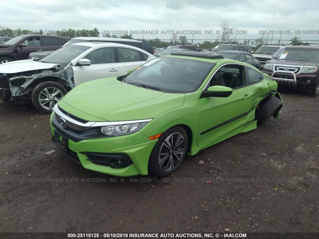 2HGFC3B75GH355721 - 2016 HONDA CIVIC EXL GREEN photo 2