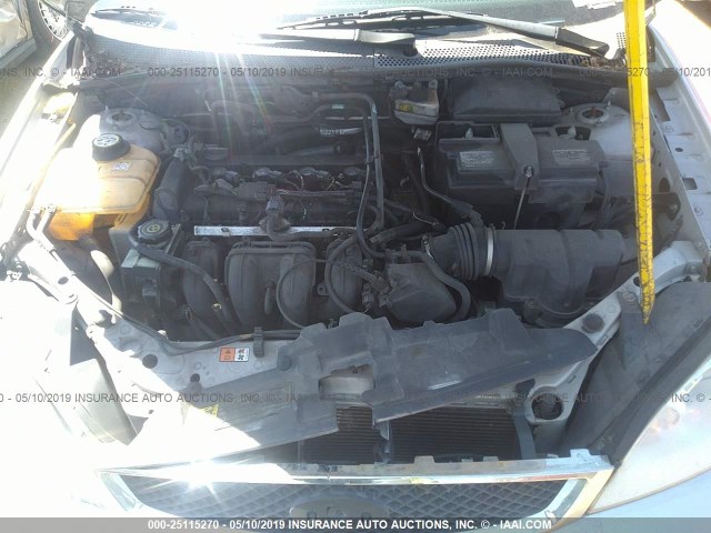 1FAFP37N76W242885 - 2006 FORD FOCUS ZX5 SILVER photo 10