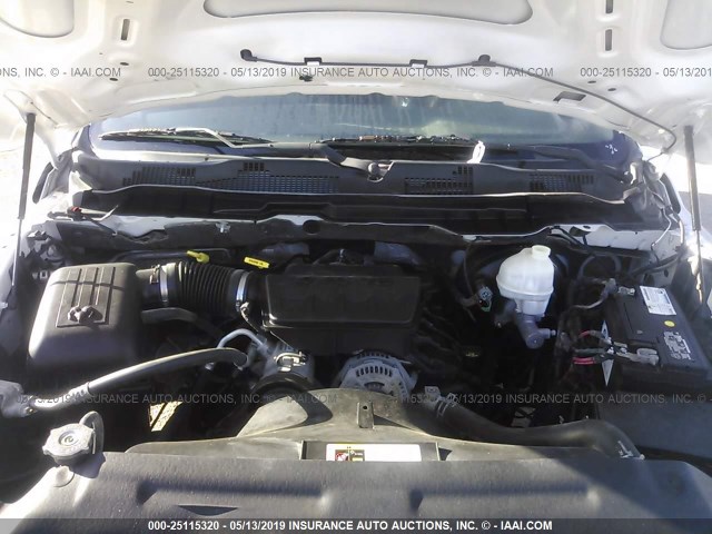 1C6RR6GP0DS608945 - 2013 RAM 1500 SLT WHITE photo 10