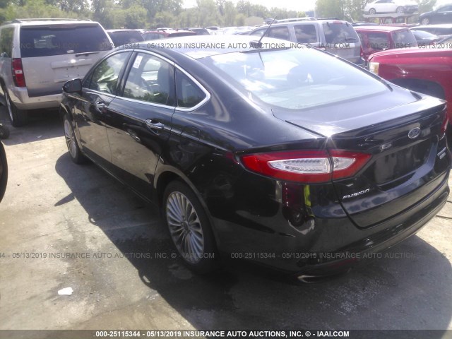 3FA6P0K96FR265506 - 2015 FORD FUSION TITANIUM BLACK photo 3