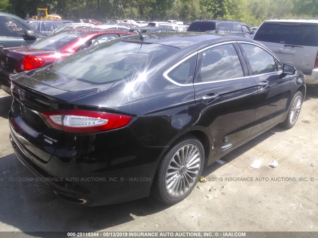 3FA6P0K96FR265506 - 2015 FORD FUSION TITANIUM BLACK photo 4