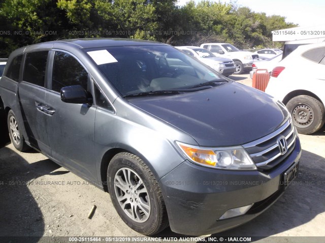 5FNRL5H69CB132460 - 2012 HONDA ODYSSEY EXL GRAY photo 1