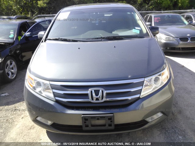 5FNRL5H69CB132460 - 2012 HONDA ODYSSEY EXL GRAY photo 6