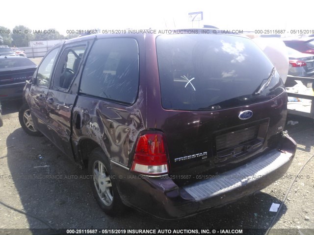 2FMZA52216BA47668 - 2006 FORD FREESTAR SEL MAROON photo 3