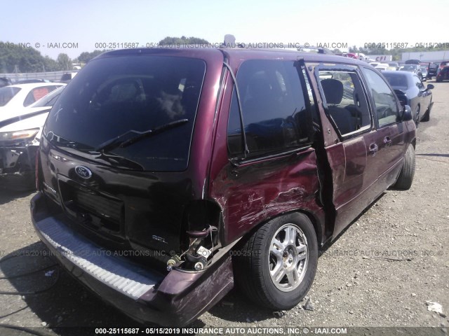 2FMZA52216BA47668 - 2006 FORD FREESTAR SEL MAROON photo 4