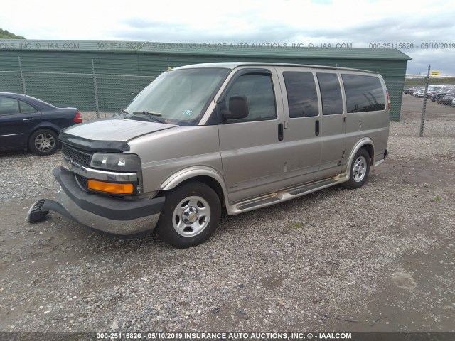 1GBFG15TX31229979 - 2003 CHEVROLET EXPRESS G1500  GOLD photo 2