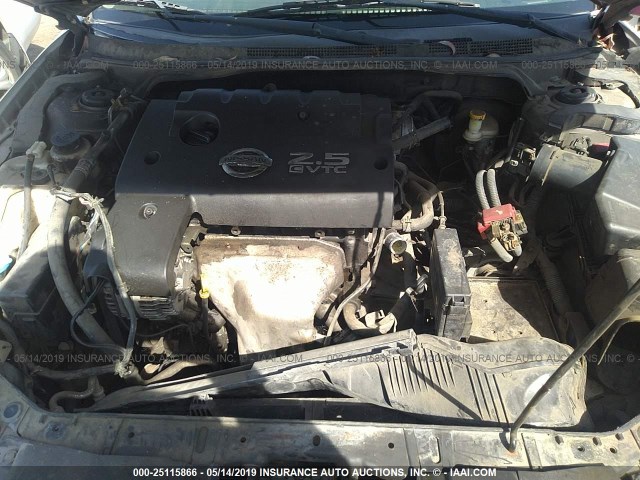 1N4AL11D85N900860 - 2005 NISSAN ALTIMA S/SL SILVER photo 10