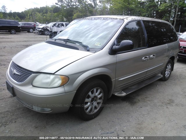 2C4GT54L82R785755 - 2002 CHRYSLER TOWN & COUNTRY LXI GOLD photo 2