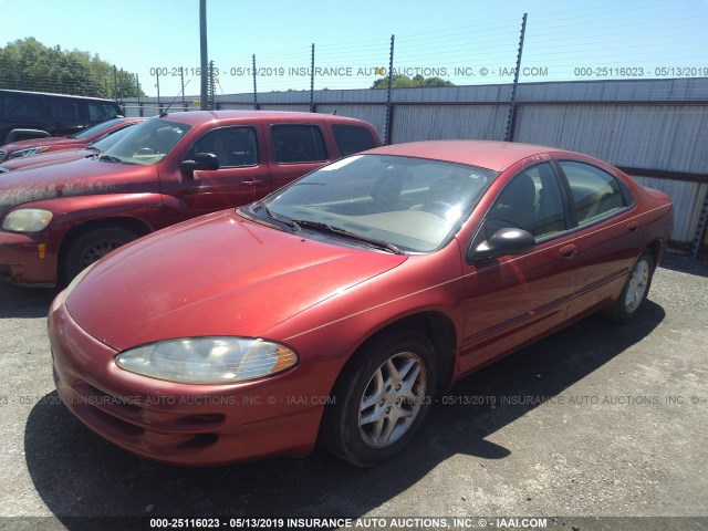 2B3HD46R94H636083 - 2004 DODGE INTREPID SE RED photo 2