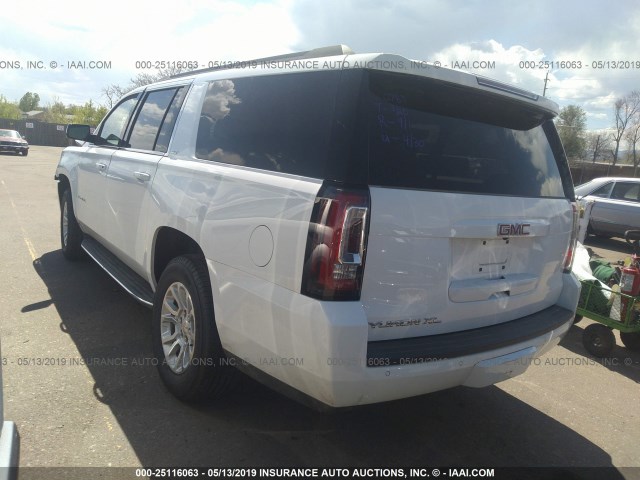 1GKS2GKC0KR250098 - 2019 GMC YUKON XL K1500 SLT WHITE photo 3