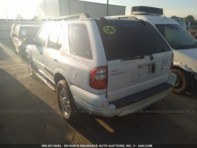 4S2CK58W7Y4352482 - 2000 ISUZU RODEO S/LS/LSE WHITE photo 3