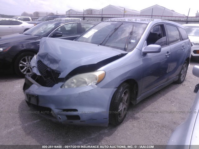 2T1KR32E33C066593 - 2003 TOYOTA COROLLA MATRIX XR BLUE photo 2