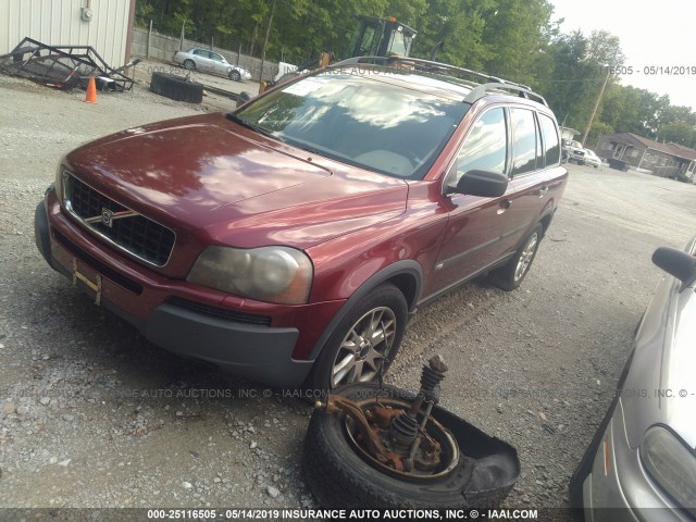 YV1CZ91H431004704 - 2003 VOLVO XC90 T6 RED photo 2