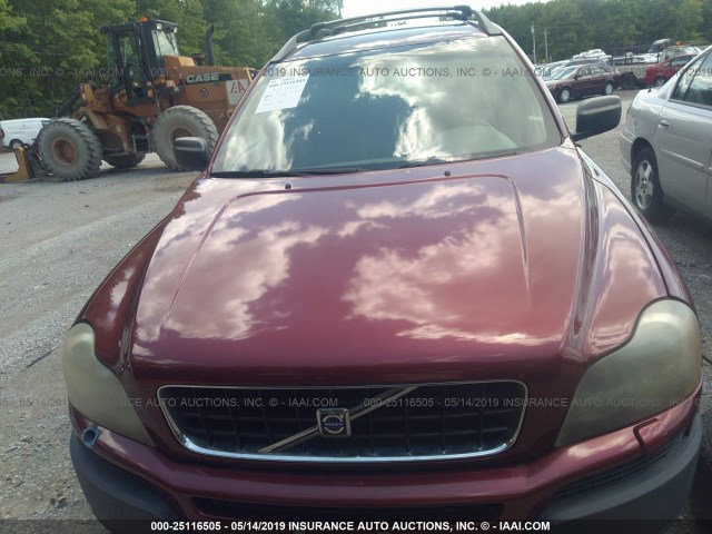 YV1CZ91H431004704 - 2003 VOLVO XC90 T6 RED photo 6