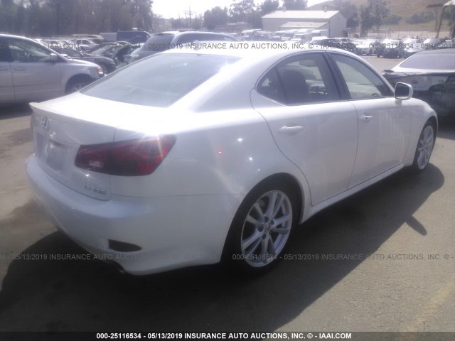 JTHBE262975016014 - 2007 LEXUS IS 350 WHITE photo 4