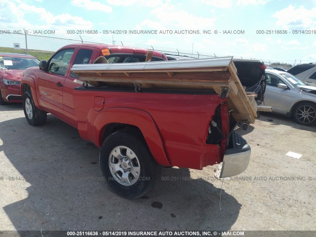 5TETU62N25Z058521 - 2005 TOYOTA TACOMA PRERUNNER ACCESS CAB RED photo 3