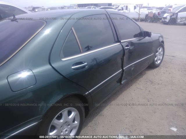 WDBNG75JX1A175801 - 2001 MERCEDES-BENZ S 500 GREEN photo 6