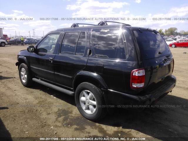 JN8DR09YX1W601032 - 2001 NISSAN PATHFINDER LE/SE/XE BLACK photo 3