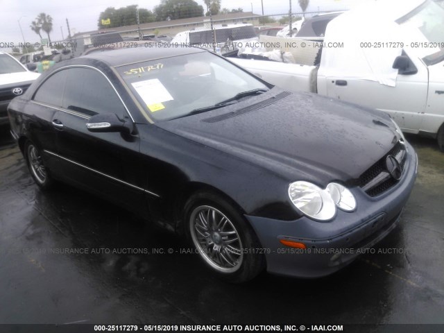 WDBTJ65J64F096216 - 2004 MERCEDES-BENZ CLK 320C BLACK photo 1