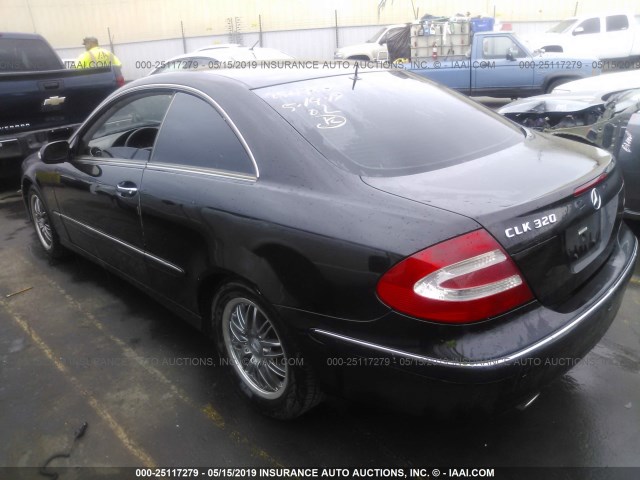 WDBTJ65J64F096216 - 2004 MERCEDES-BENZ CLK 320C BLACK photo 3