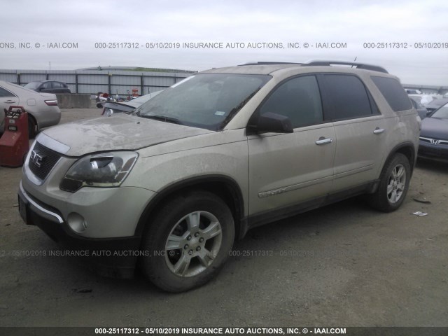 1GKER13718J271086 - 2008 GMC ACADIA SLE GOLD photo 2