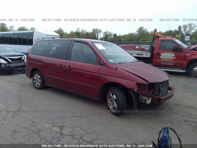 5FNRL180X2B051213 - 2002 HONDA ODYSSEY EXL RED photo 1