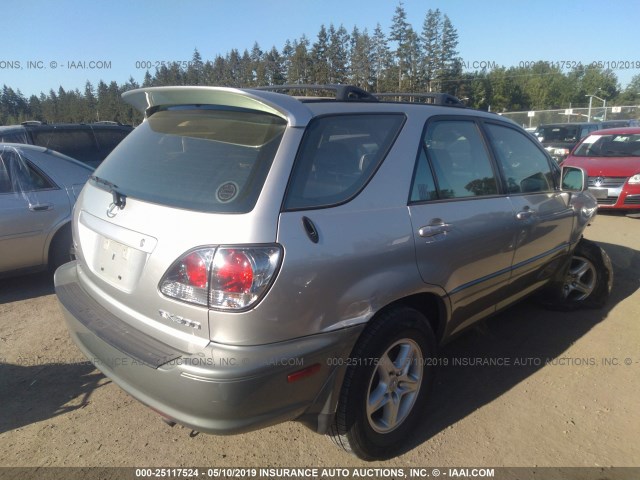 JTJHF10U820253903 - 2002 LEXUS RX 300 SILVER photo 4