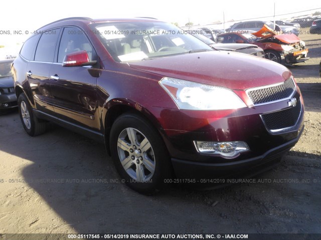 1GNLRGED8AS114316 - 2010 CHEVROLET TRAVERSE LT RED photo 1