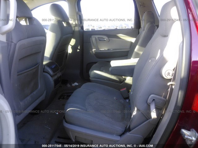 1GNLRGED8AS114316 - 2010 CHEVROLET TRAVERSE LT RED photo 8