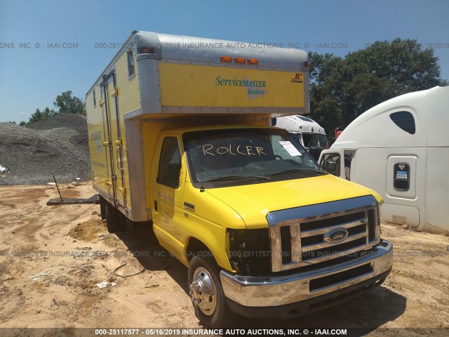 1FDWE35L49DA73034 - 2009 FORD ECONOLINE E350 SUPER DUTY CTWAY VAN YELLOW photo 1