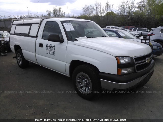 3GCEC14X96G162126 - 2006 CHEVROLET SILVERADO C1500 WHITE photo 1