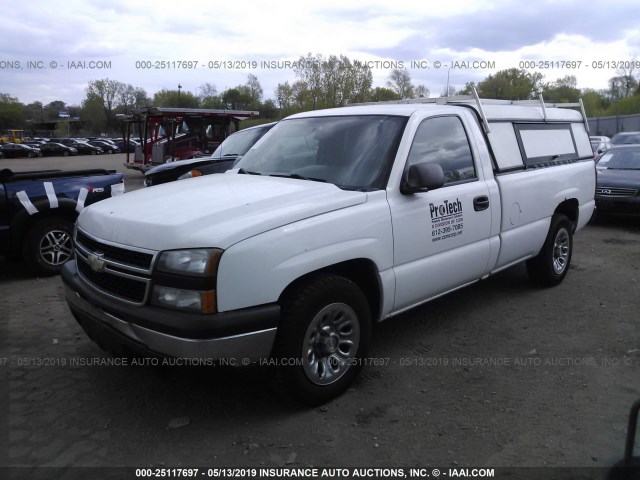 3GCEC14X96G162126 - 2006 CHEVROLET SILVERADO C1500 WHITE photo 2