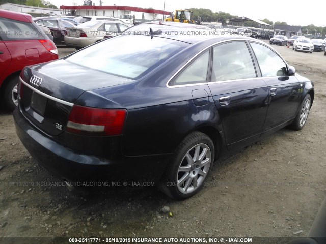 WAUDT74F35N048437 - 2005 AUDI A6 3.2 QUATTRO BLUE photo 4